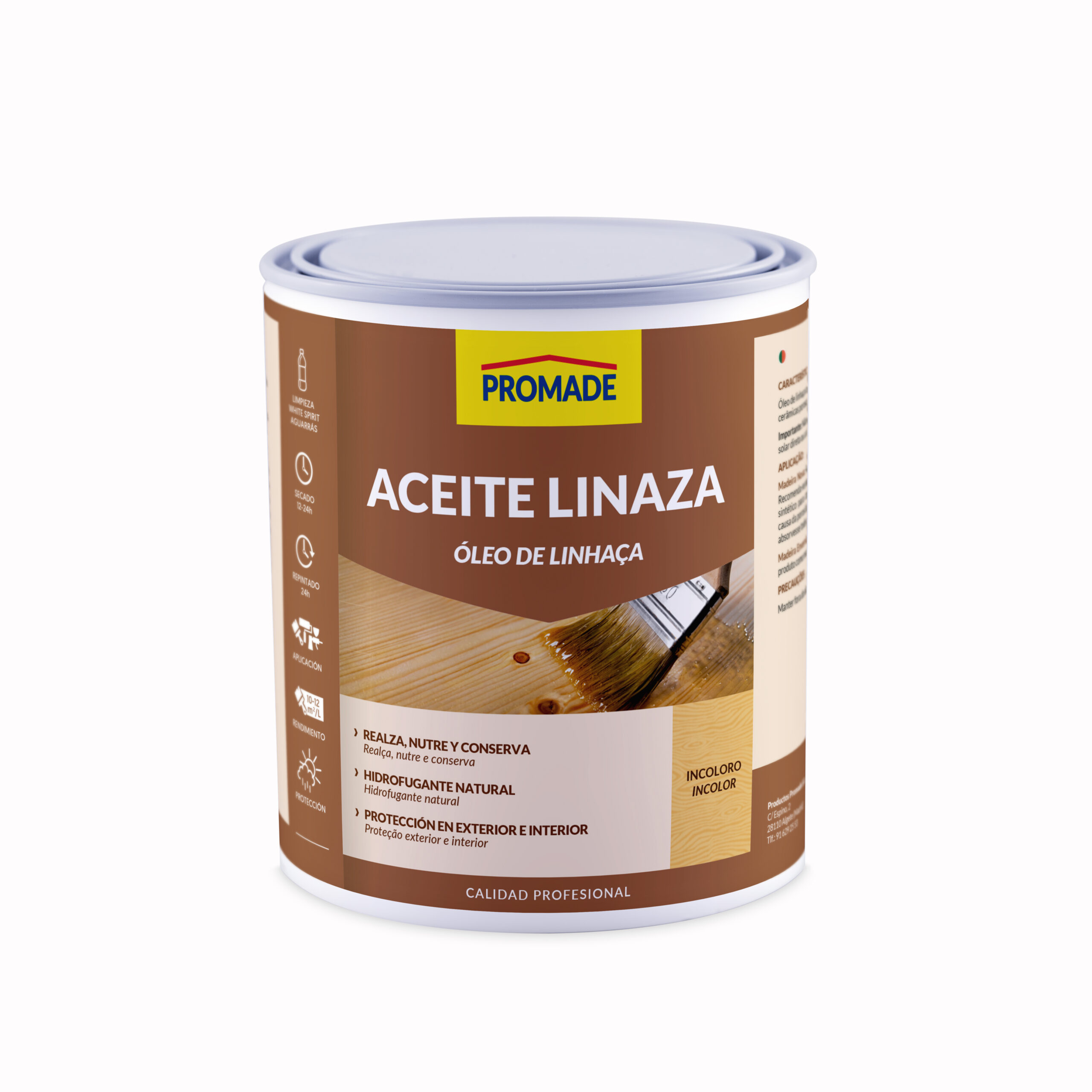 Madera limpia y seca antes de nutrirla