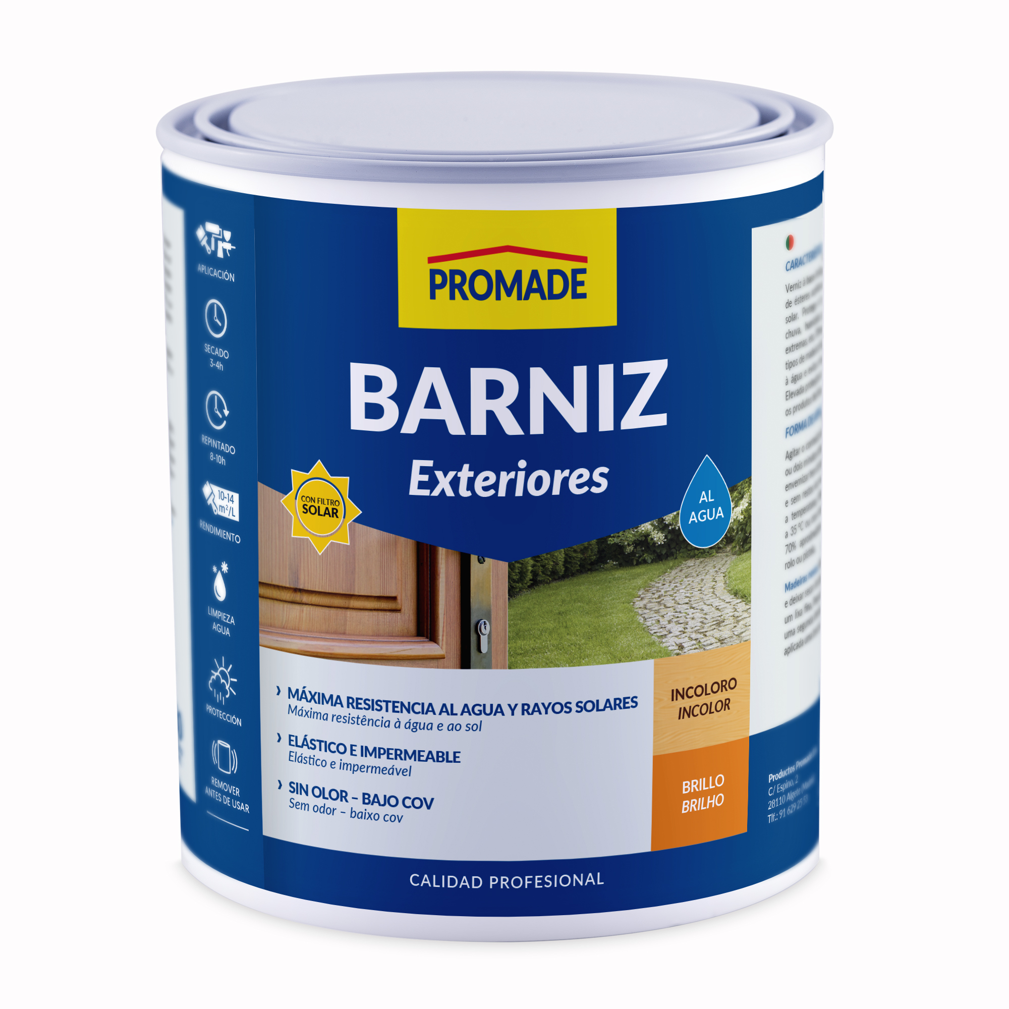 Aplicación de barniz al agua con brocha