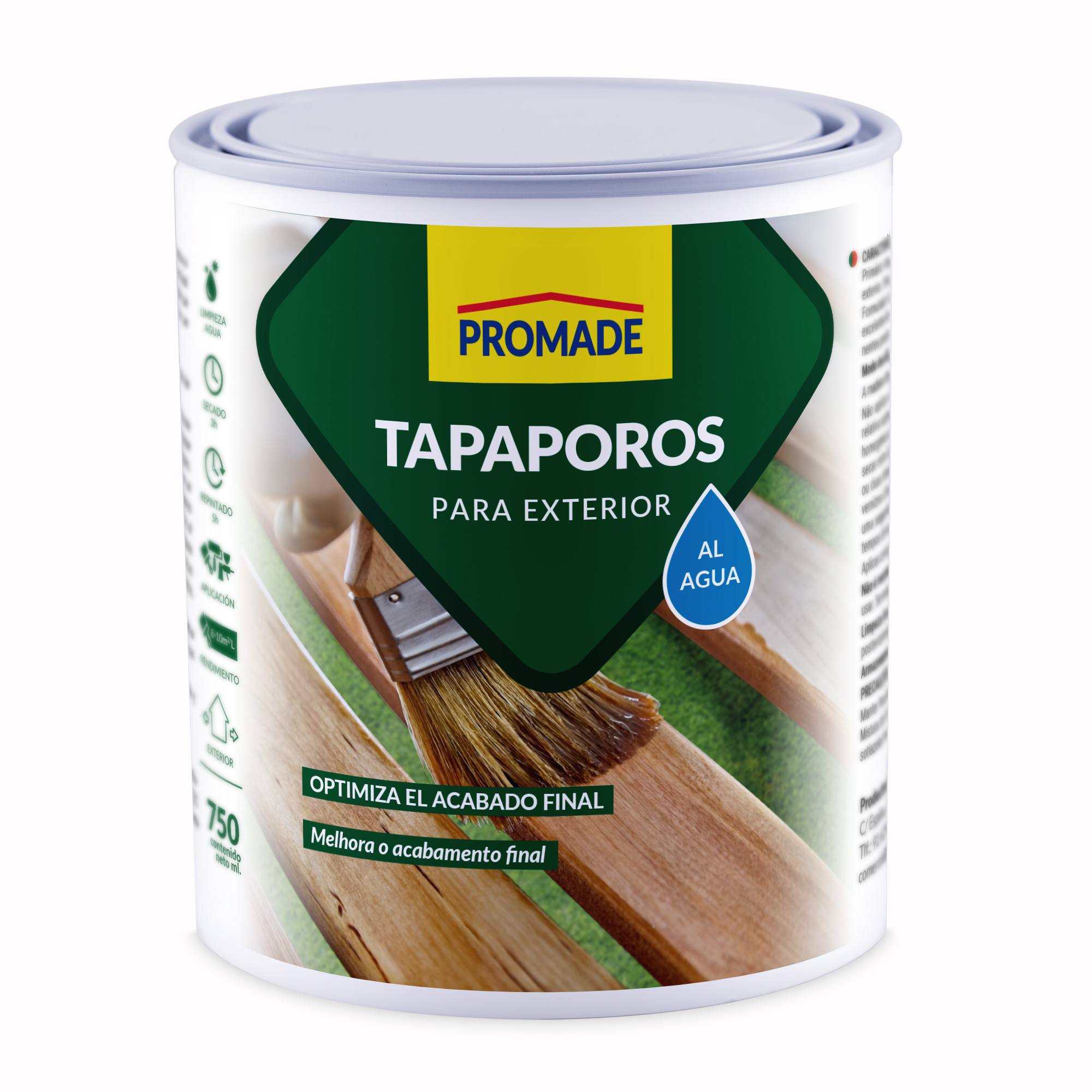 Producto tapaporos para madera exterior
